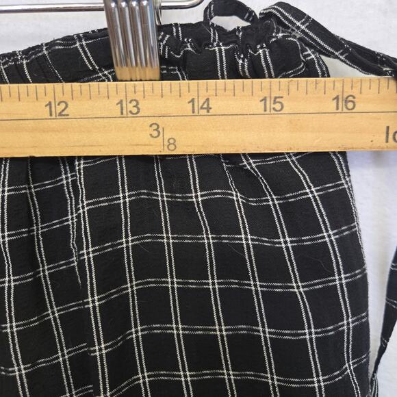 UNIQLO C Women Modern Minimalist Elevated Basic Check Gathered Hips Midi Skirt S - Picture 9 of 11